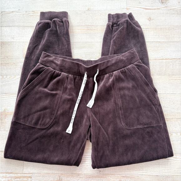 Hale‎ Bob Low Rise Y2K Velour Joggers | Brown Size Medium - Picture 1 of 8